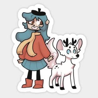 Hilda and Twig Sticker
